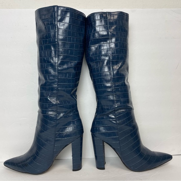Steve Madden Triumph Boot in Blue Crocodile Size 9.5 - Picture 1 of 8